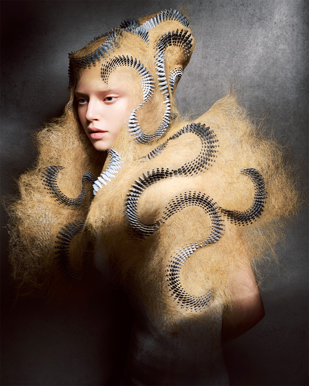 Efi Davies - BHA Avant Garde Hairdresser of the Year 2025 - Blonde Oversized Wig with Silver Spikes