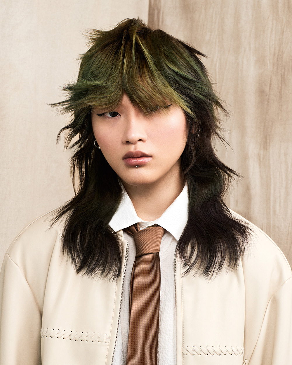 Stuart Matuska - BHA Schwarzkopf Professional British Colour Technician of the Year 2025 - Green and Brunette Wolfcut