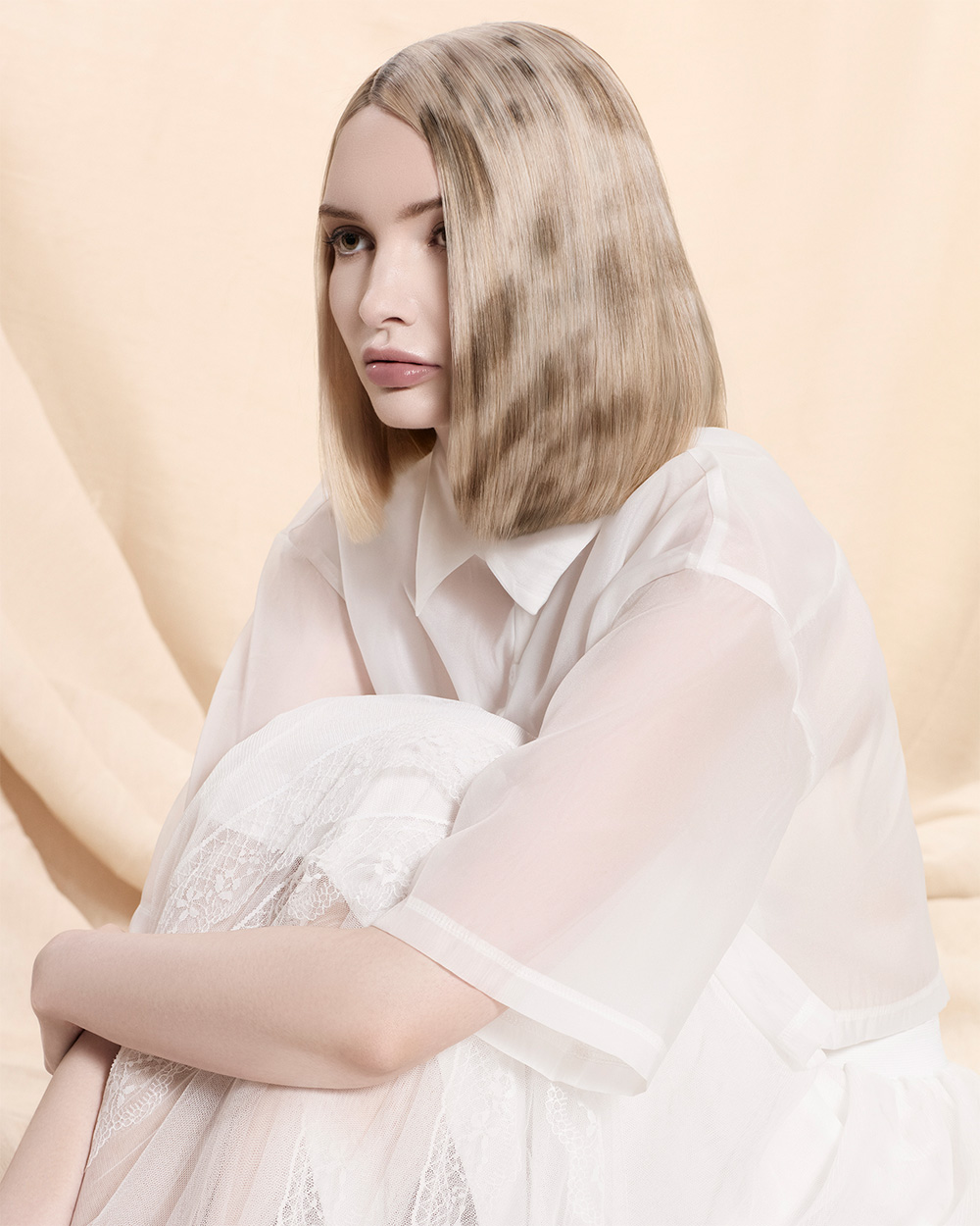 Millie Nesbitt BHA Newcomer of The Year 2025 Finalist Collection - Sleek Bob With Hair Tattoo