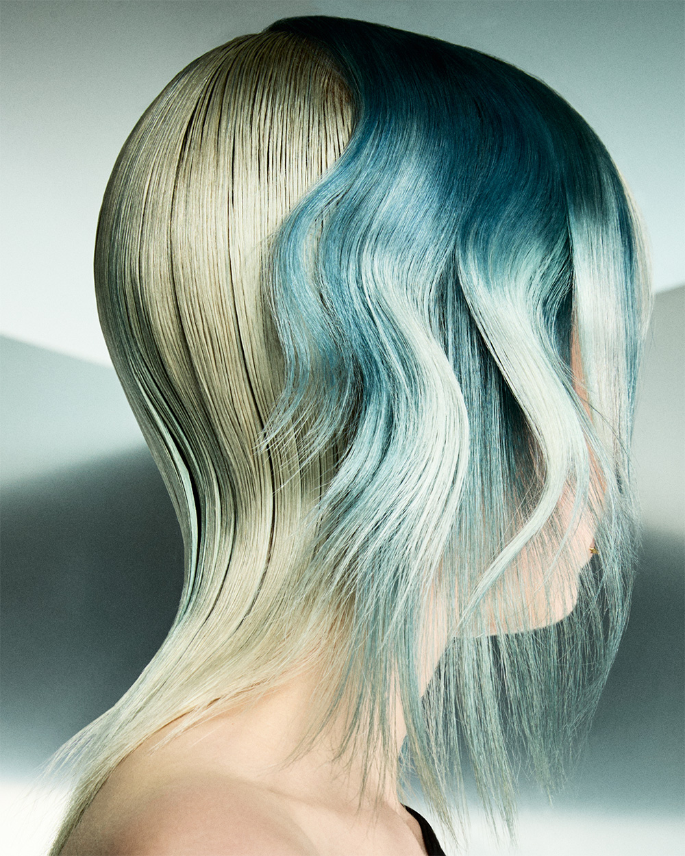 Emanuele Temperini - BHA Schwarzkopf Professional British Colour Technician of the Year 2025 - Blue and Platinum Wet Look
