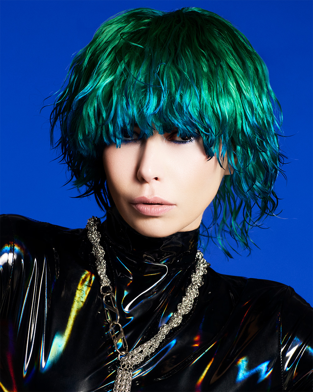 Kerry Adair BHA Newcomer of The Year 2025 Finalist Collection - Green and Blue-Hued Wet Look