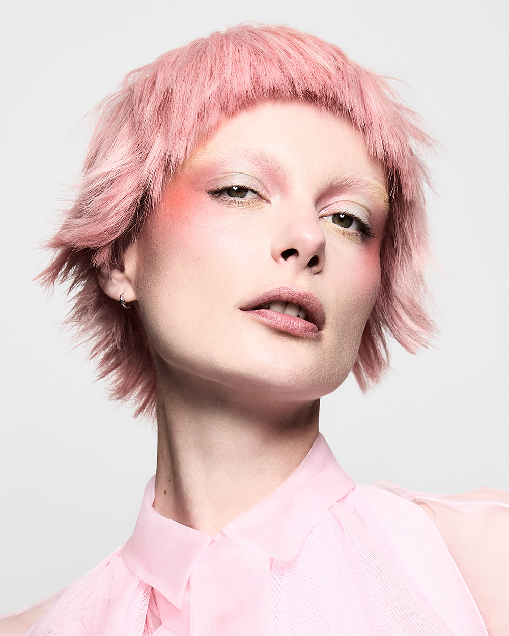 Chloe Houston Newcomer of The Year 2025 Finalist Collection - Pastel Pink Choppy Micro Bob