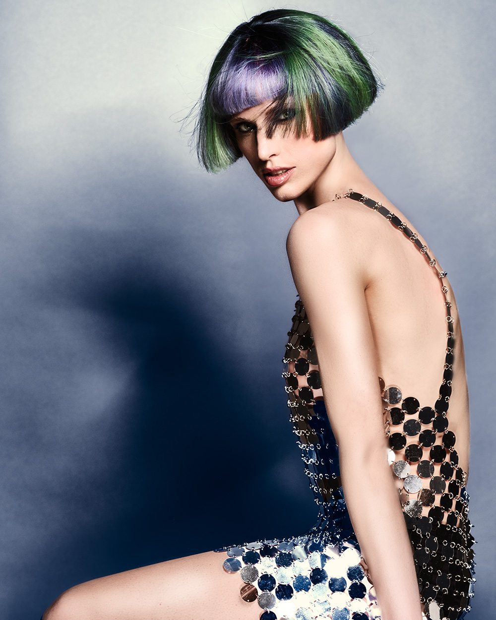 Georgia Mountain BHA Trend Image of the Year 2025 - Glossy Violet and Green Micro Bob