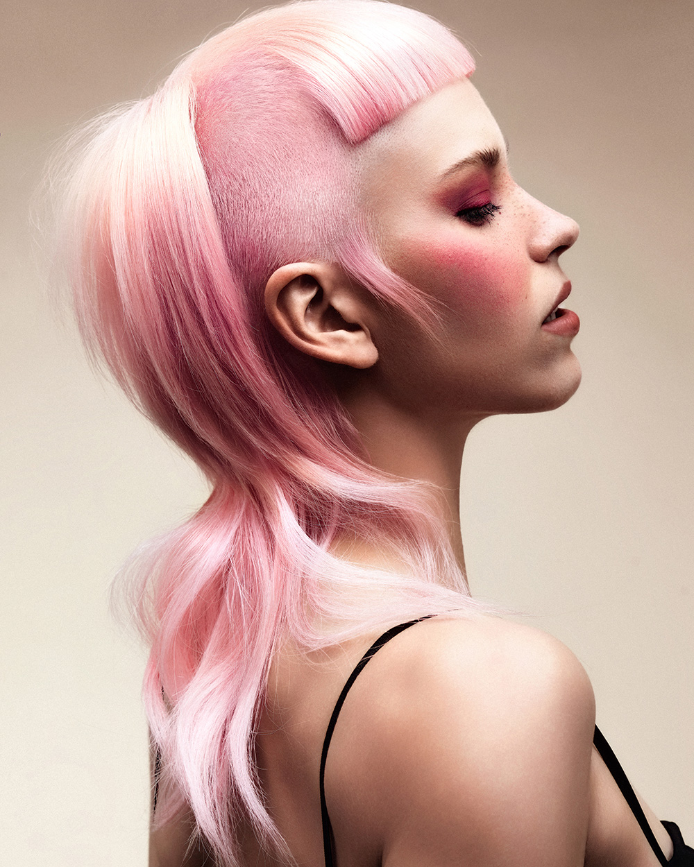 Steven Smart BHA Trend Image of the Year 2025 - Pink Skullet with Micro fringe