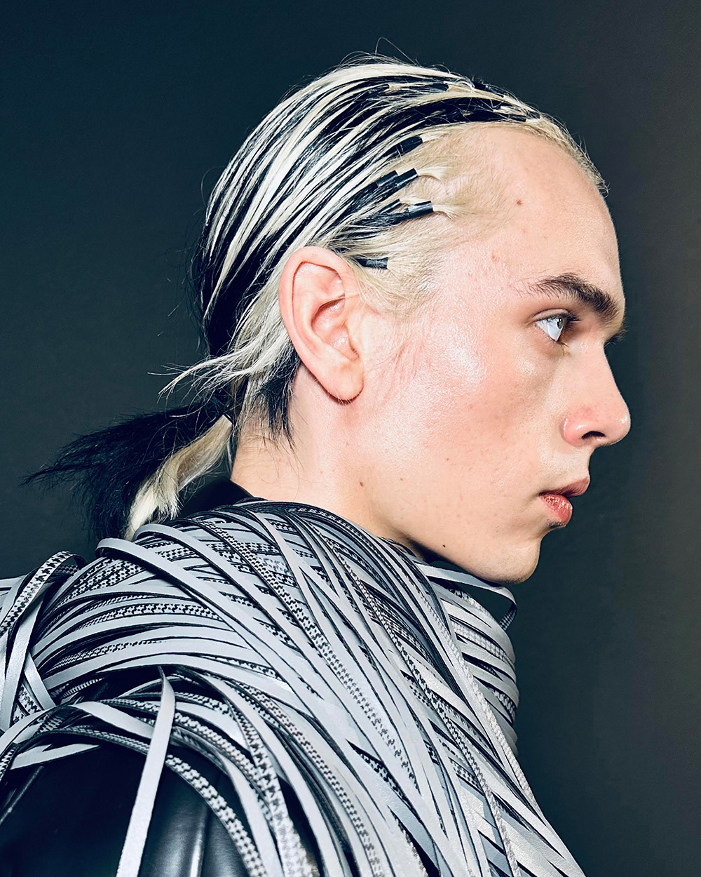 Gary Gill - BHA Session Hairdresser of the Year 2025 - Low Black and White Ponytail