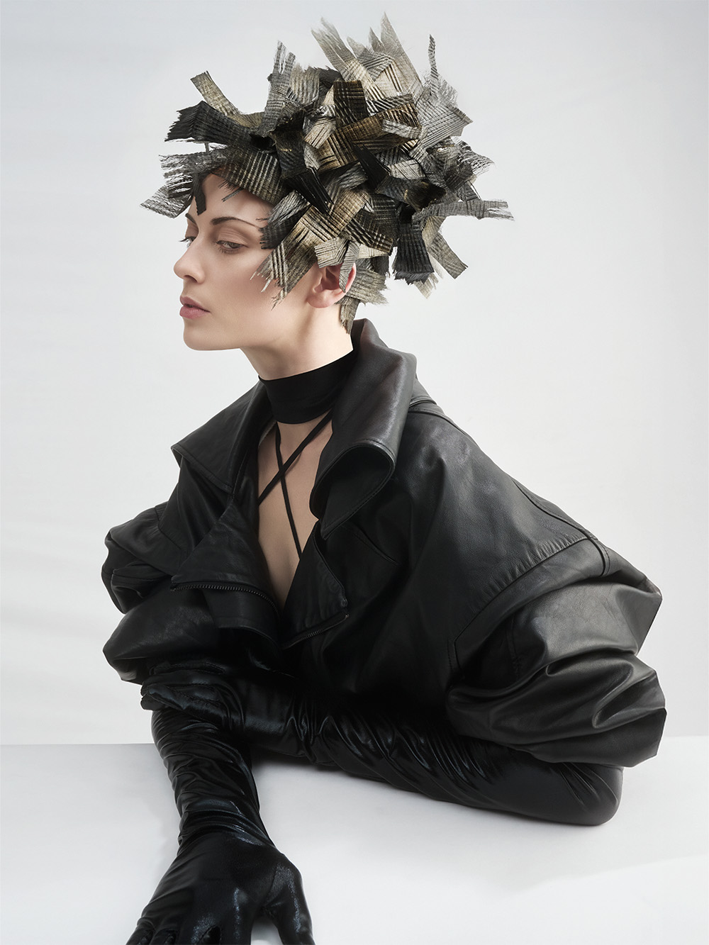 Errol Douglas - BHA British Hairdresser of the Year 2025 - Avant-garde crimped sculptural headpiece 