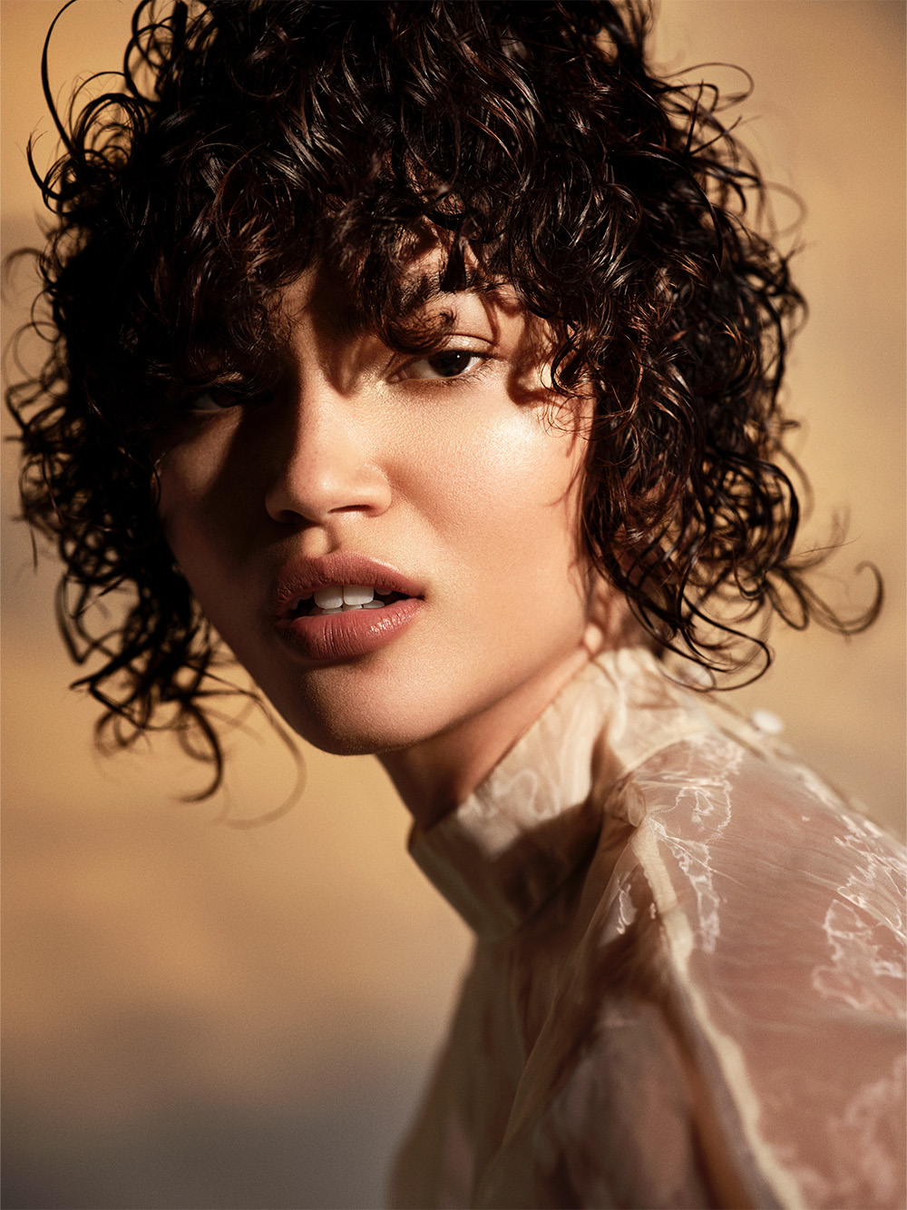 Robert Eaton - BHA British Hairdresser of the Year 2025 - Short, Dark Brown Natural Curly Hair with Bangs