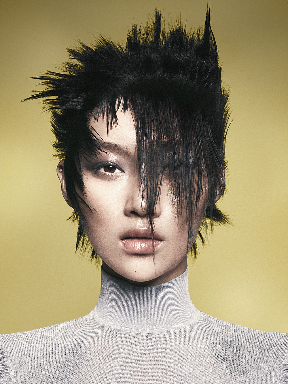 Cos Sakkas - BHA British Hairdresser of the Year 2025 - Short, Black Punk-style Hair