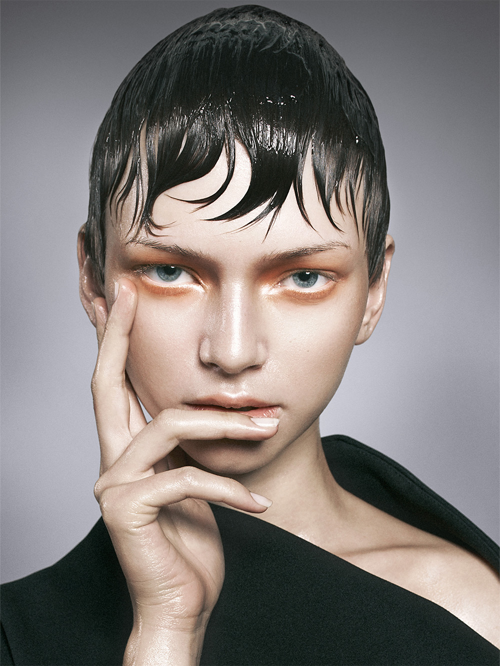 Cos Sakkas - BHA British Hairdresser of the Year 2025 - Short Wet look and Wavy Fringe