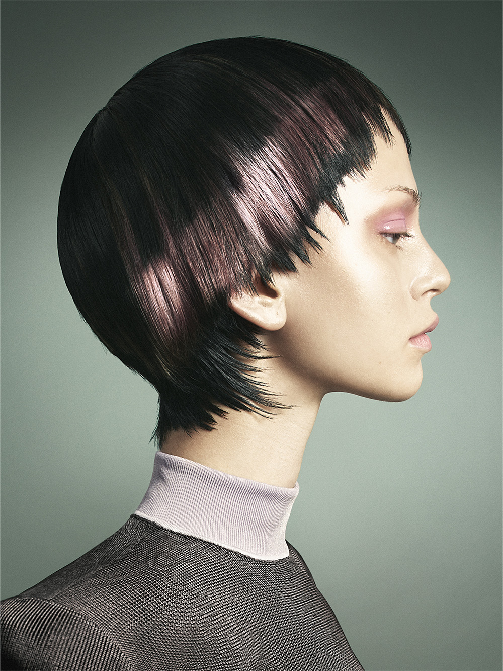 Cos Sakkas - BHA British Hairdresser of the Year 2025 - Short, Black and Metallic Pink Cut