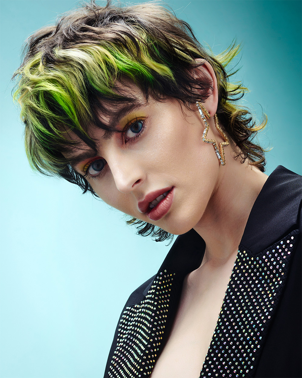 Bright green Hairstyle Photos | HJ Gallery