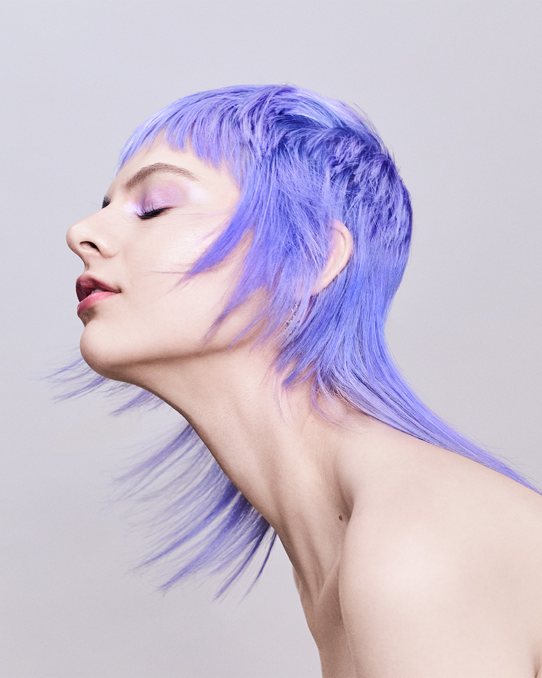 Vivid Lilac Long Mullet - SHY+FLO Creative Team - Vertigo Collection