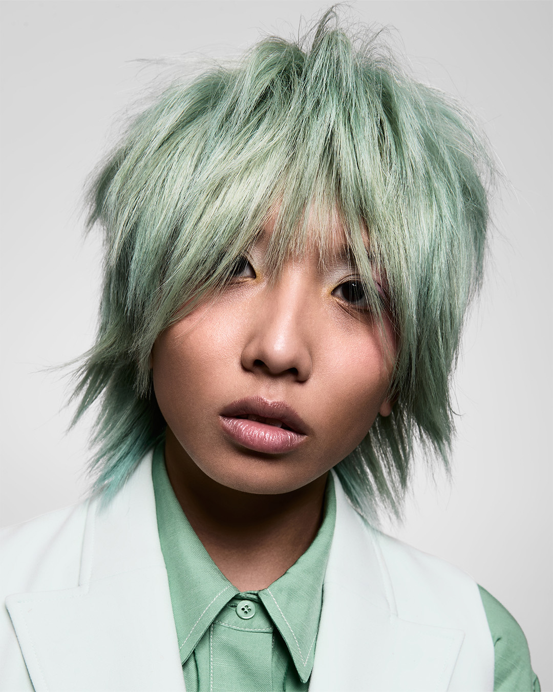 Green Short Shag Cut - Chloe Houston - Arise Collection