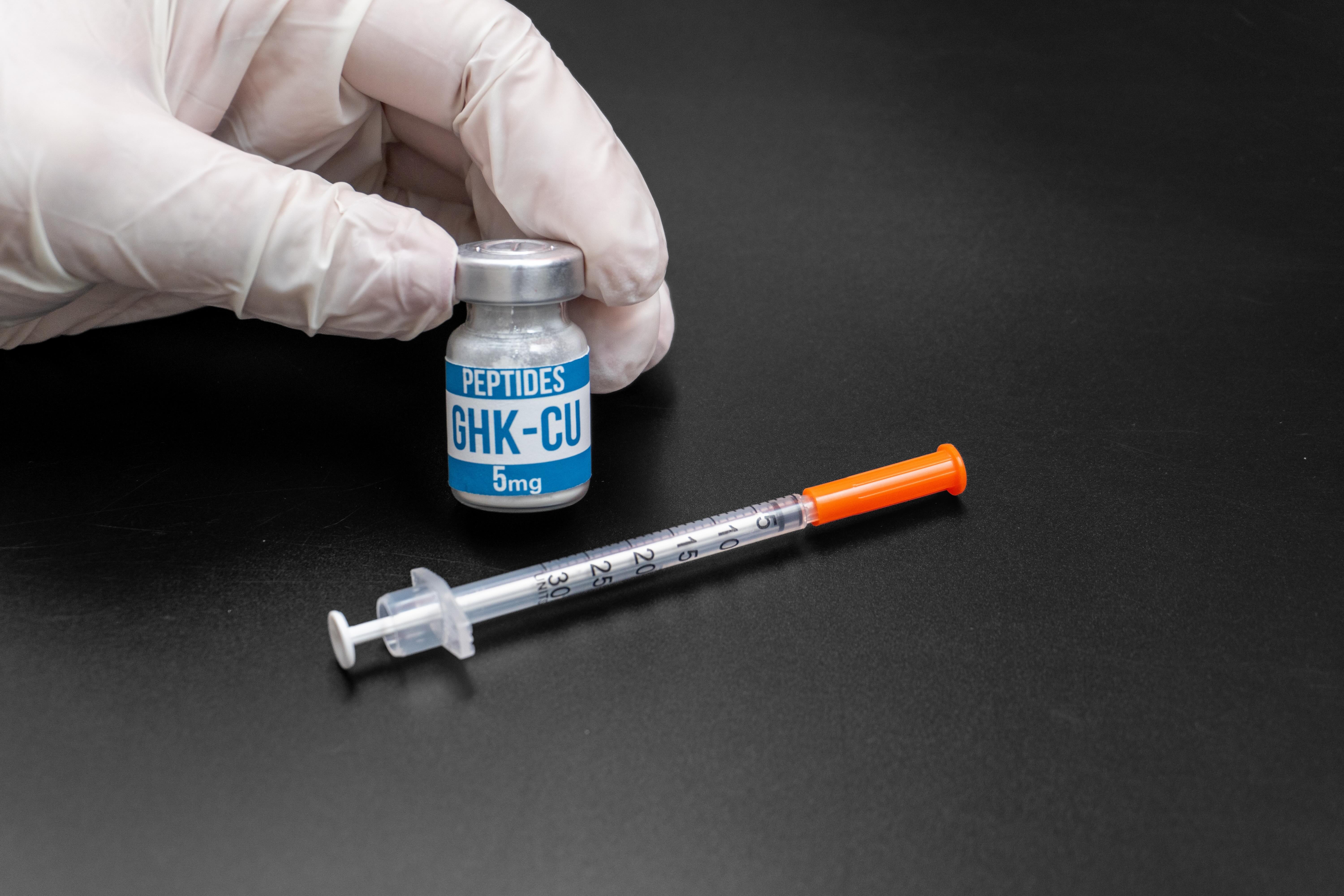 What does the evidence say about copper peptide injections for aesthetic treatments?