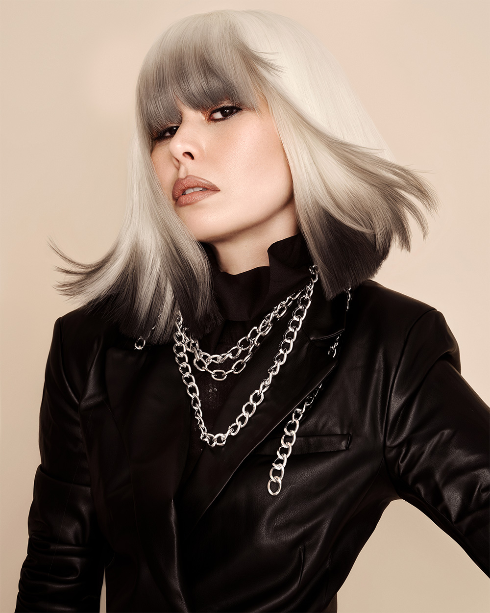 Platinum Blonde and Ash Grey Bob with Blunt Fringe – Niall McNulty – BHA Eastern Hairdresser of the Year 2026 Finalist Collection