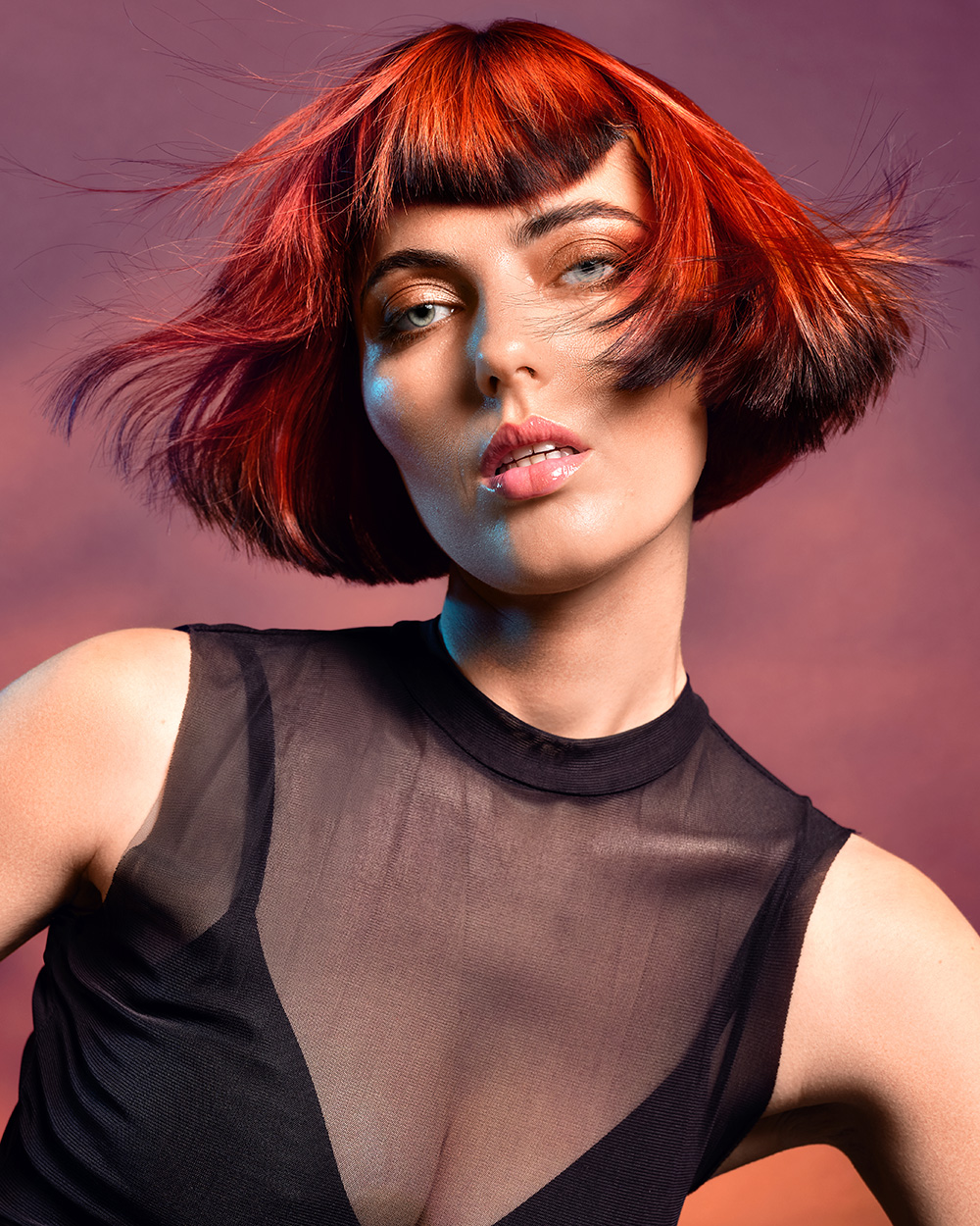 Vibrant Copper Red Bob with Blunt Fringe – Georgia Mountain – BHA Eastern Hairdresser of the Year 2026 Finalist Collection