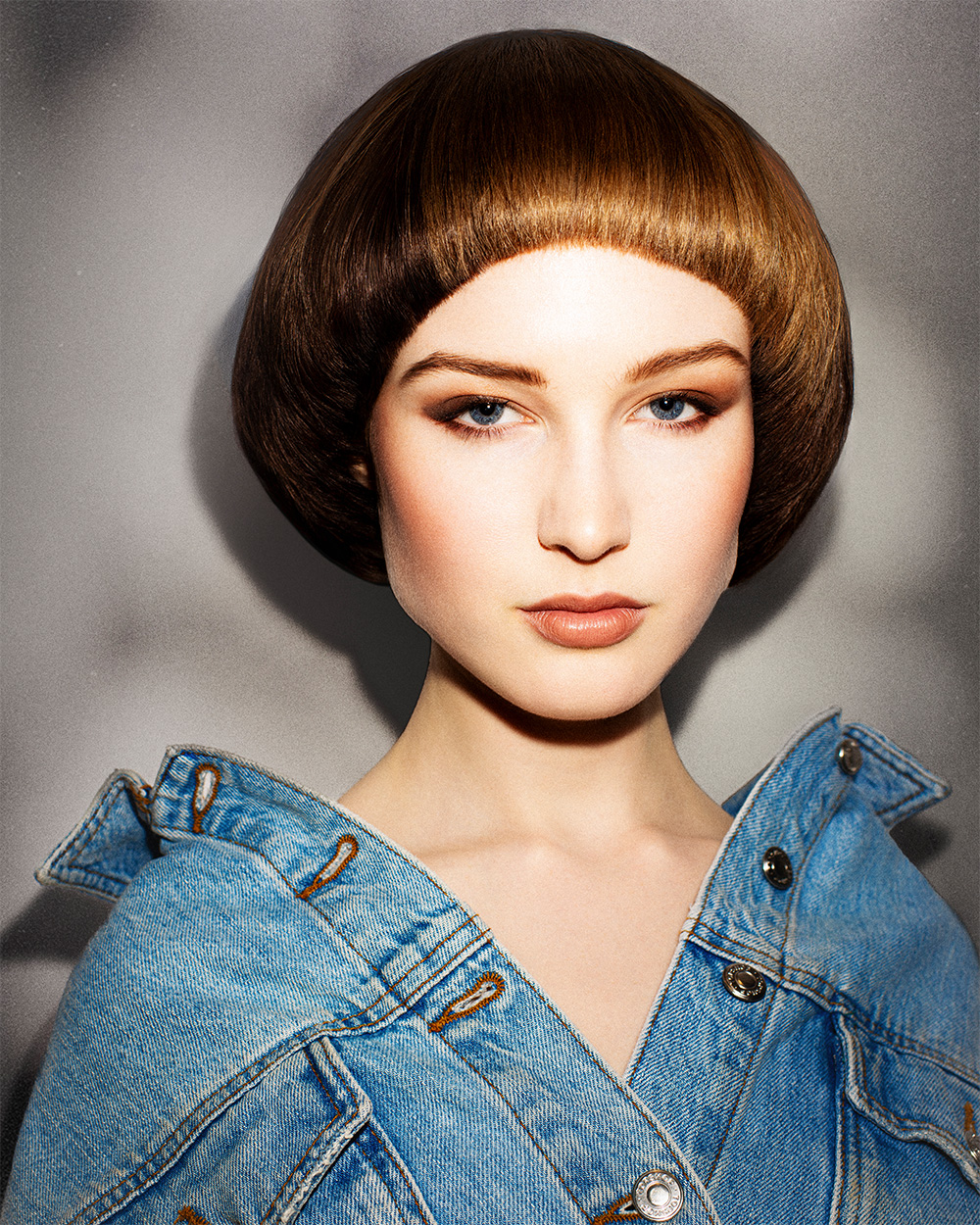 Rounded Brunette Pageboy with Blunt Micro Fringe – Darrel Starkey – BHA Eastern Hairdresser of the Year 2026 Finalist Collection