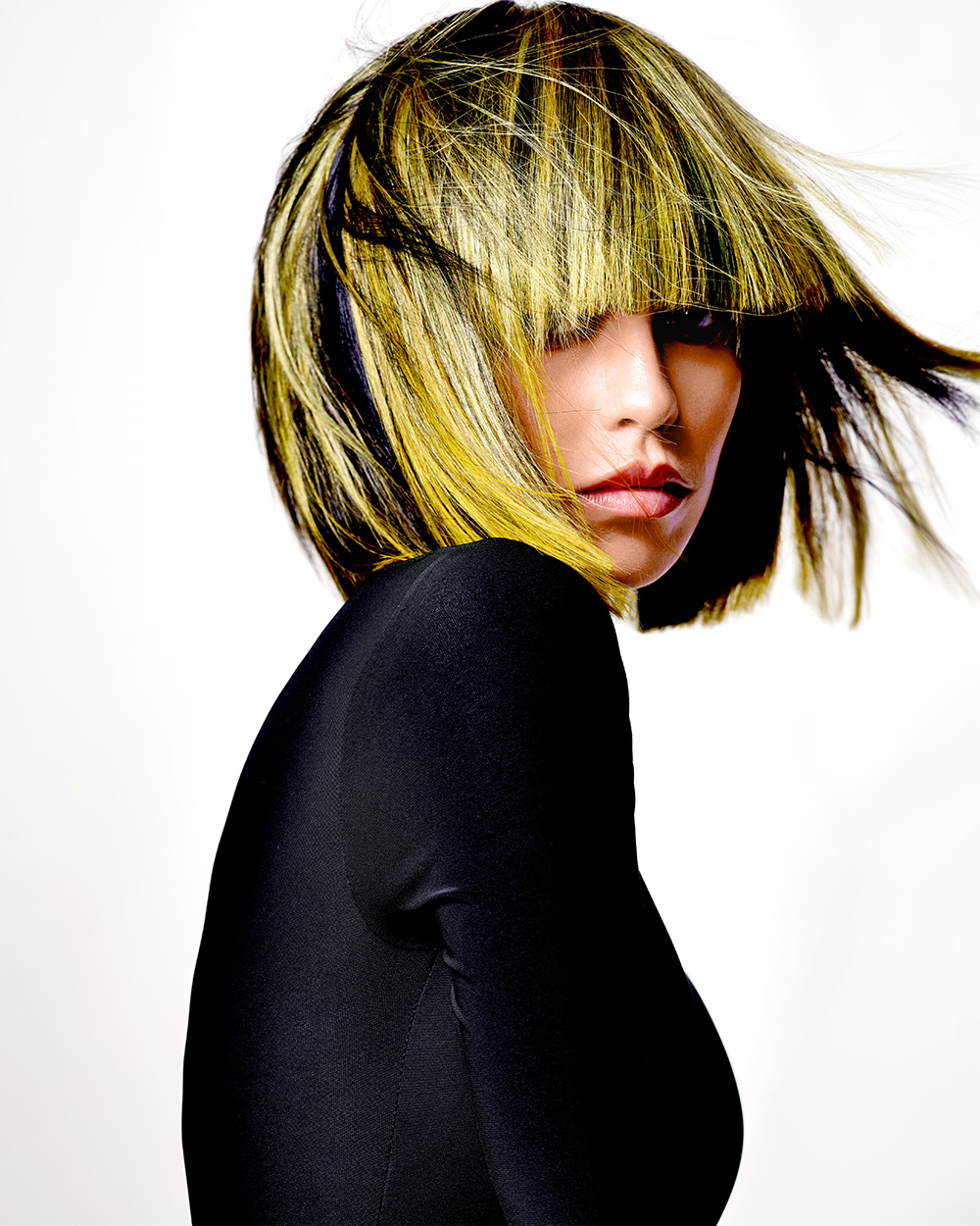 Black Bob with Yellow Highlights and Blunt Fringe – Christian Wiles – BHA Eastern Hairdresser of the Year 2026 Finalist Collection