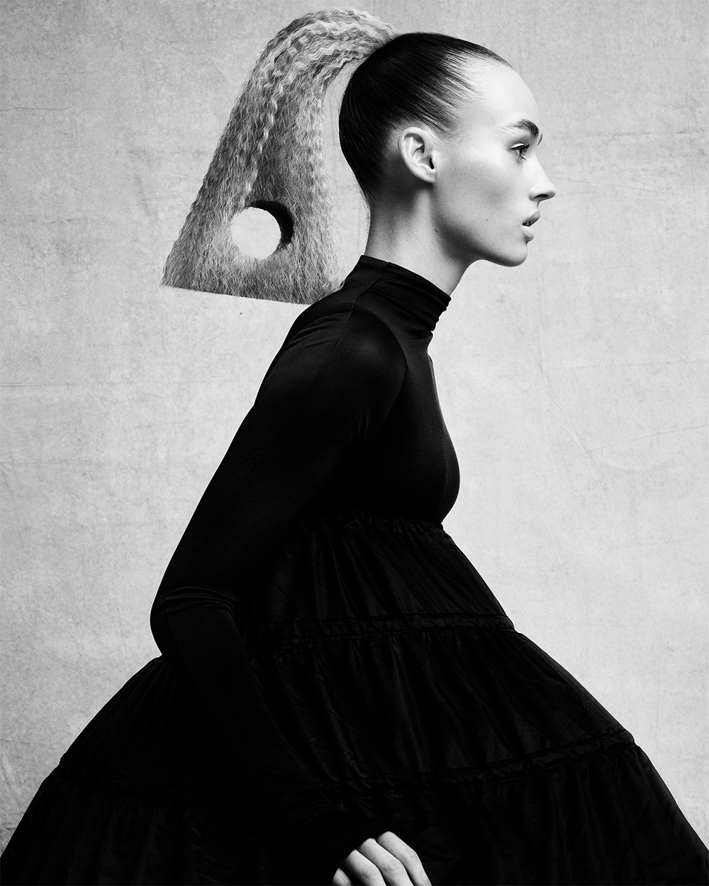 Slick Back Ponytail with Crimped Ends - Lyndal Salmon - BHA International Collection of the Year 2026 Finalist Collection