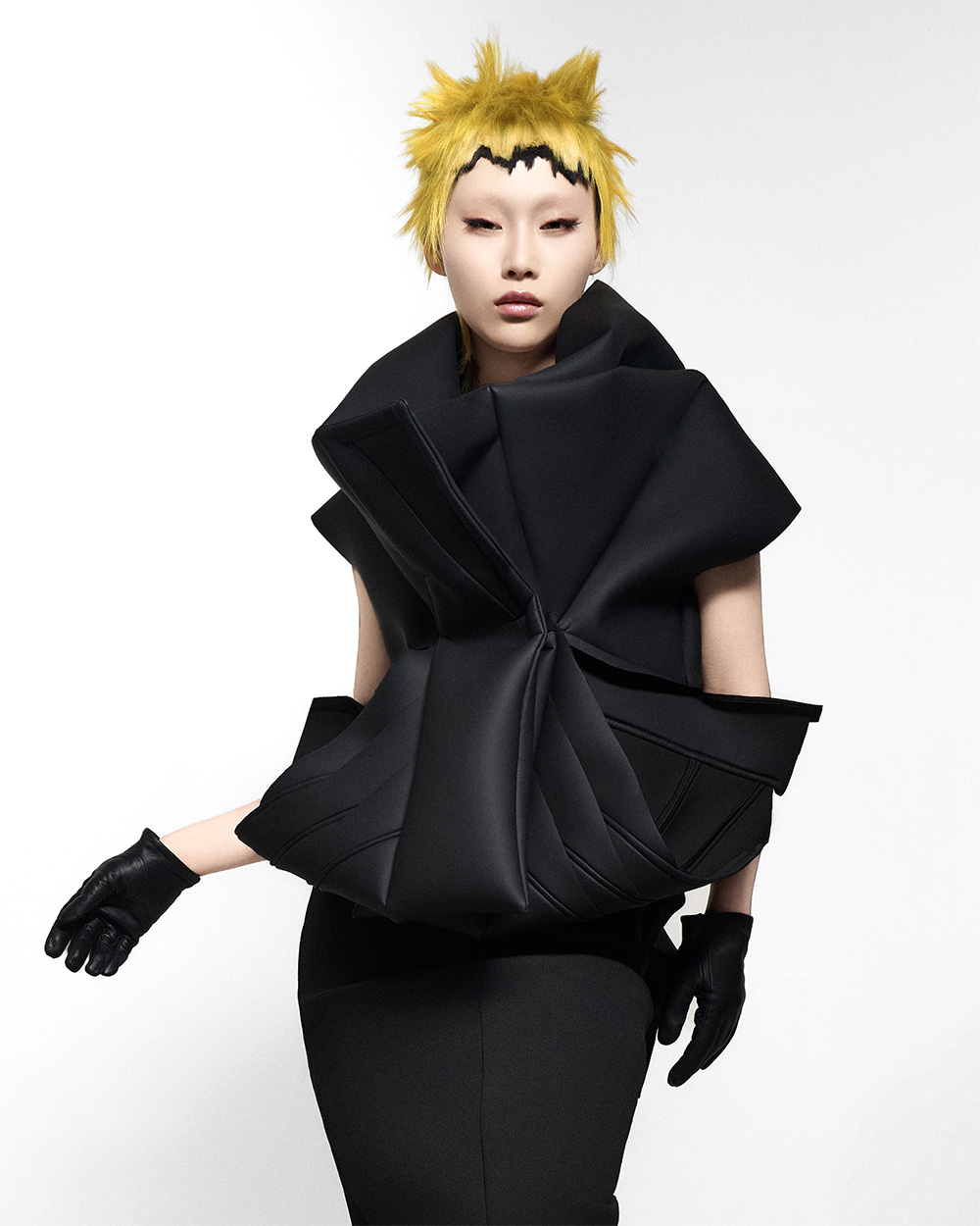 Yellow and Black Spiky Hairstyle - Sylvestre Finold - BHA London Hairdresser of the Year 2026 Finalist Collection