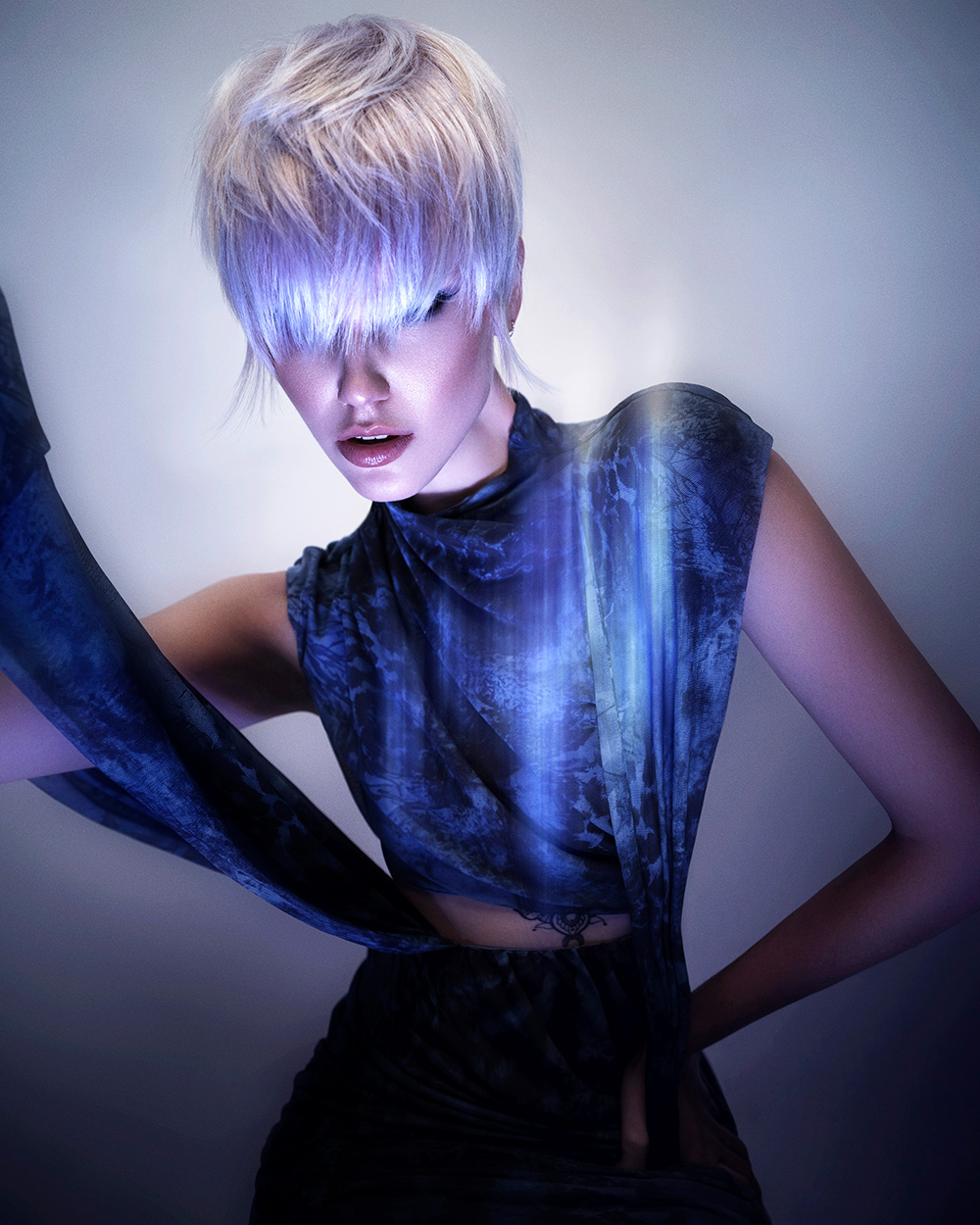 Platinum Blonde Textured Pixie Cut with Long Fringe – Nikki Clifford – BHA Midlands Hairdresser of the Year 2026 Finalist Collection