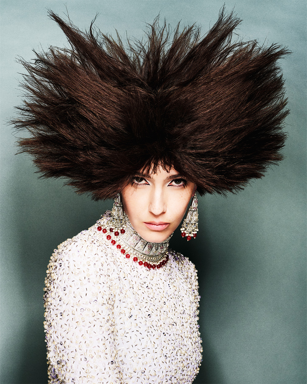 Voluminous Dark Brunette Spiky Hairstyle – Let Lew – BHA Midlands Hairdresser of the Year 2026 Finalist Collection