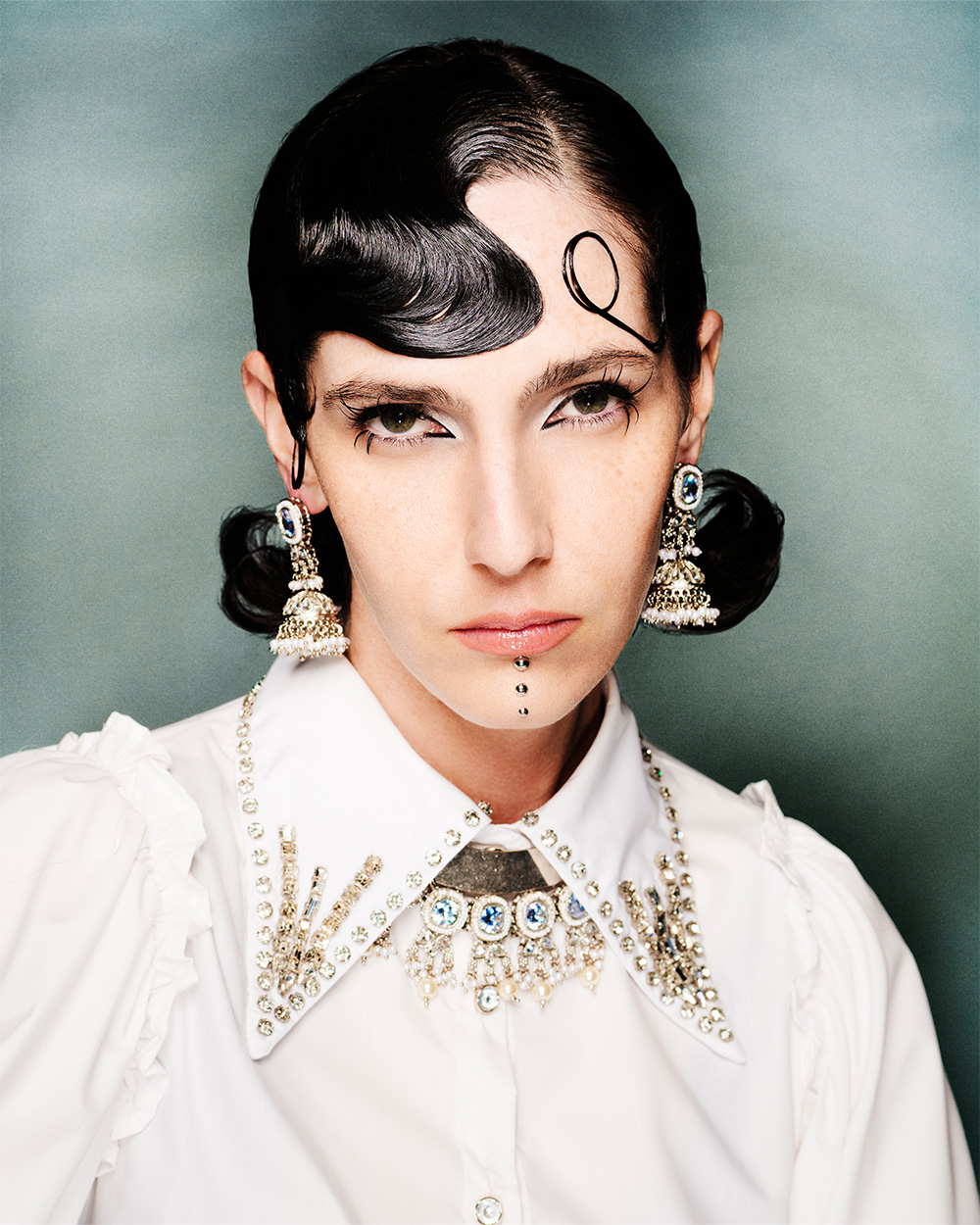 Sleek Black Finger Wave Updo – Let Lew – BHA Midlands Hairdresser of the Year 2026 Finalist Collection