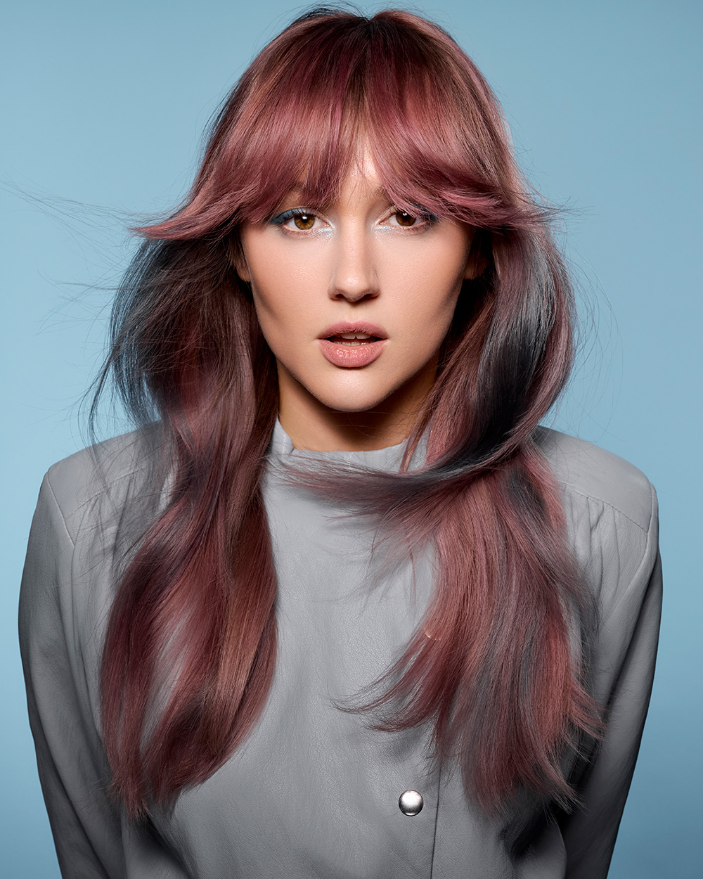 Rose Pink Long Layered Hair with Curtain Fringe – Heather Shaw & Paul Corbett – BHA Midlands Hairdresser of the Year 2026 Finalist Collection