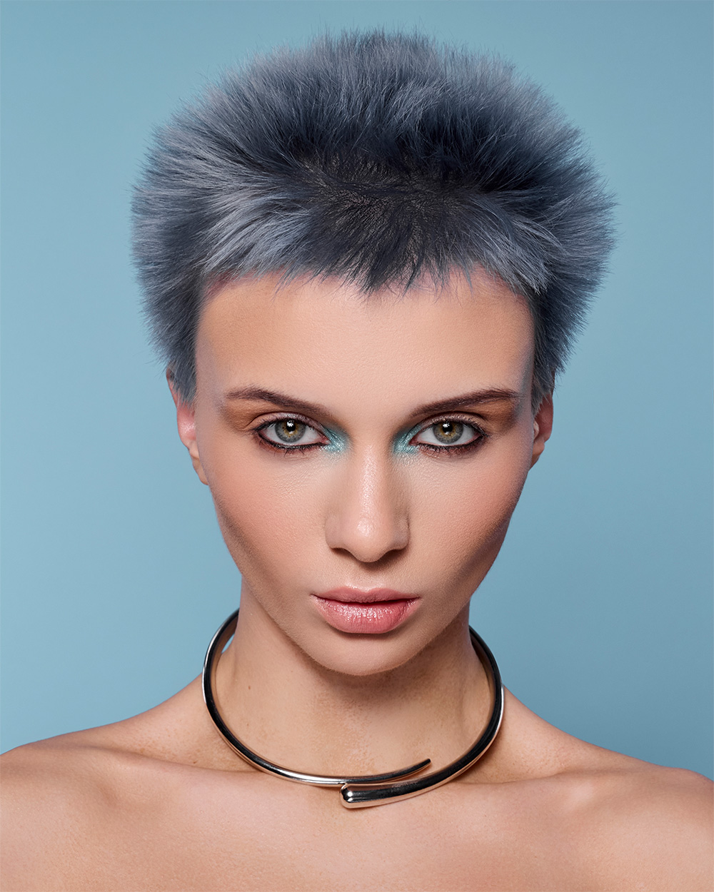 Steel Blue Textured Pixie Cut – Heather Shaw & Paul Corbett – BHA Midlands Hairdresser of the Year 2026 Finalist Collection