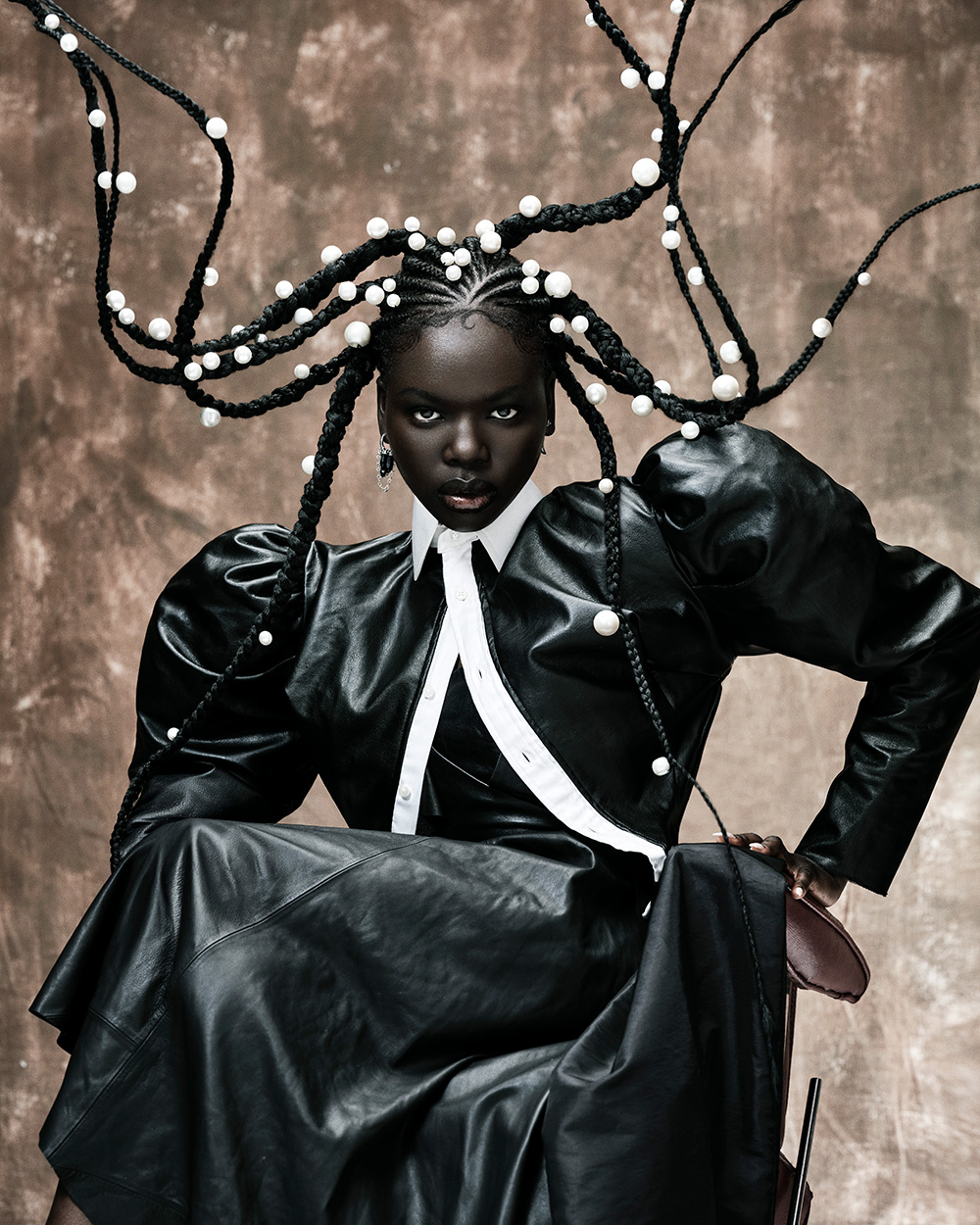 Braids and White Balls Hairstyle - Lisa Farrall - BHA Afro Hairdresser of the Year 2026 Finalist Collection