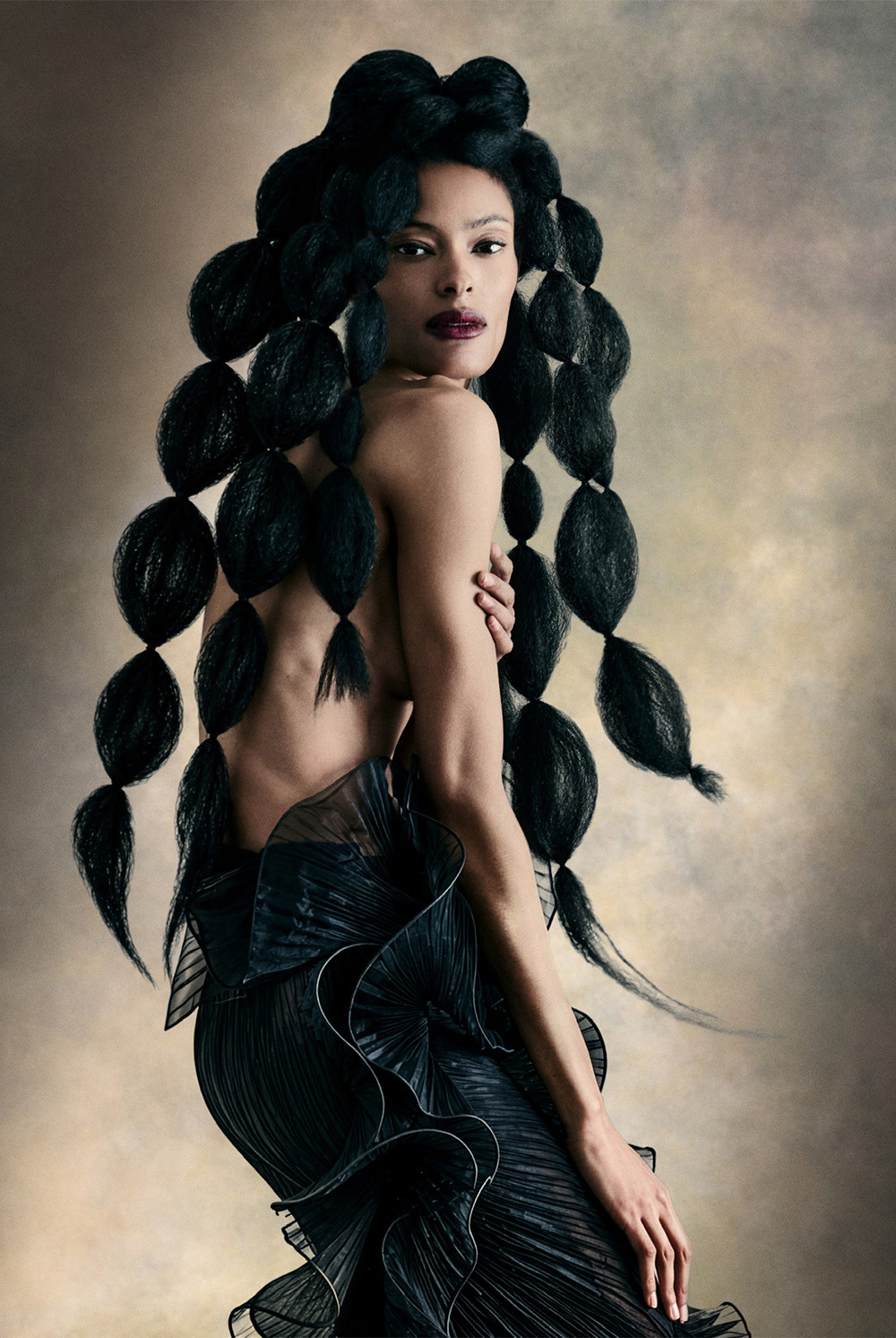 Bubble Braid - Junior Green - BHA Afro Hairdresser of the Year Finalist Collection