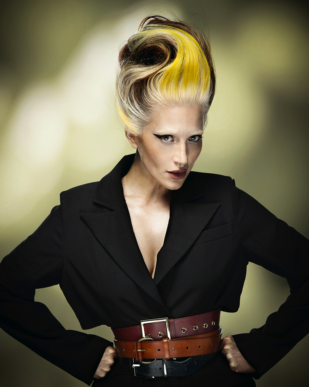 Yellow Bouffant Quif - Robert Masciave & Ceri Cushen - BHA Southern Hairdresser of the Year 2026 Finalist Collection