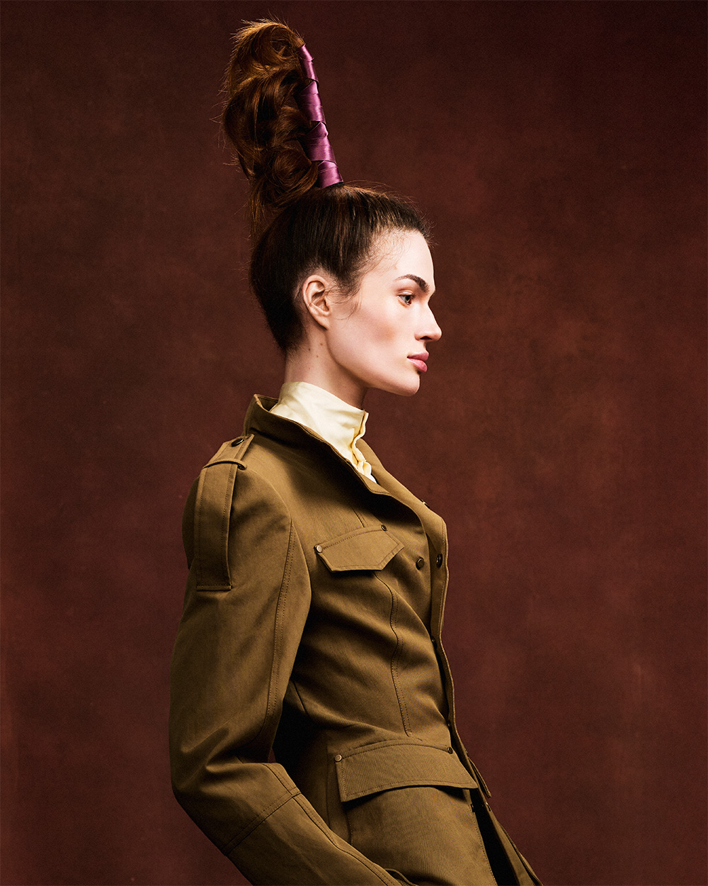 Brunette-Copper Sculptural High Updo – Amy Christie – BHA Scotland Hairdresser of the Year 2026 Finalist Collection