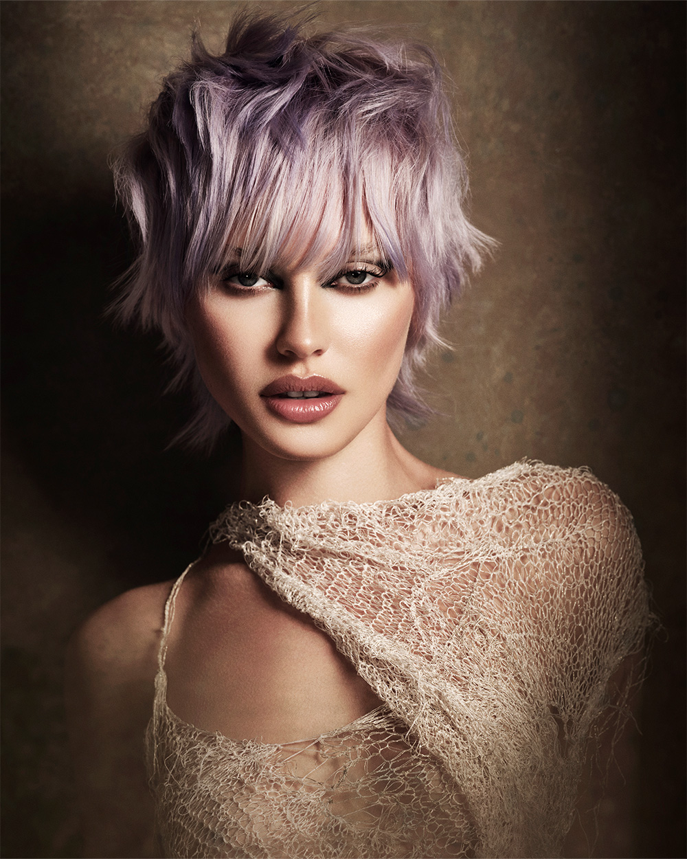 Pastel Lilac Textured Shag Bixie Haircut – David Corbett – BHA Scotland Hairdresser of the Year 2026 Finalist Collection
