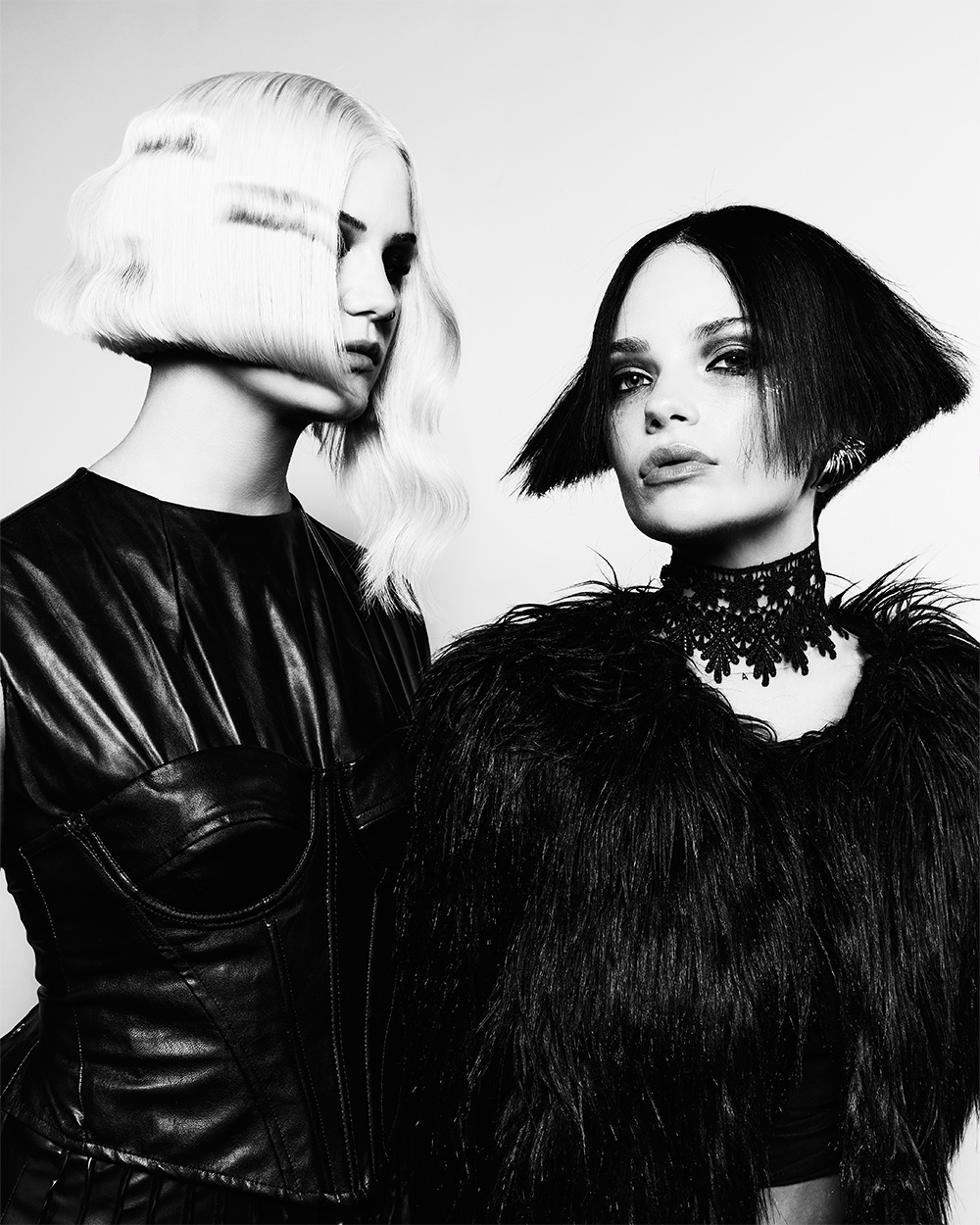 Blonde Wavy Bob and Black Geometric Bob – Frazer Wallace – BHA Scotland Hairdresser of the Year 2026 Finalist Collection
