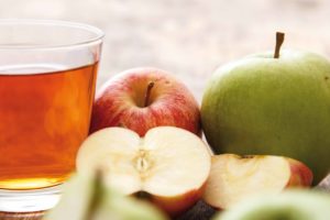 Glass of apple juice