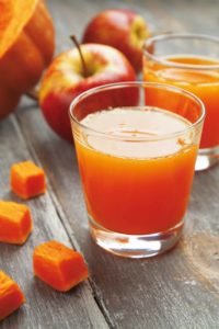 Juice of apples and pumpkins